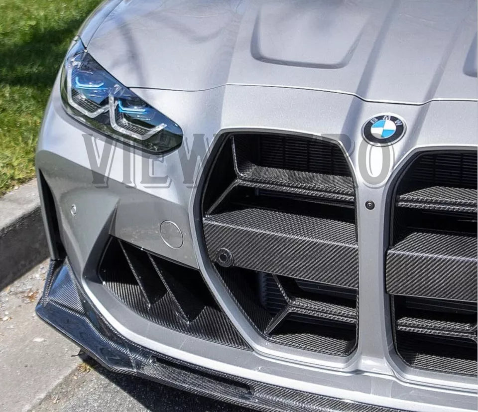 For BMW M3 M4 G80 G81 G82 G83 Carbon Fibre Effect CSL Style Front Grill 21-On