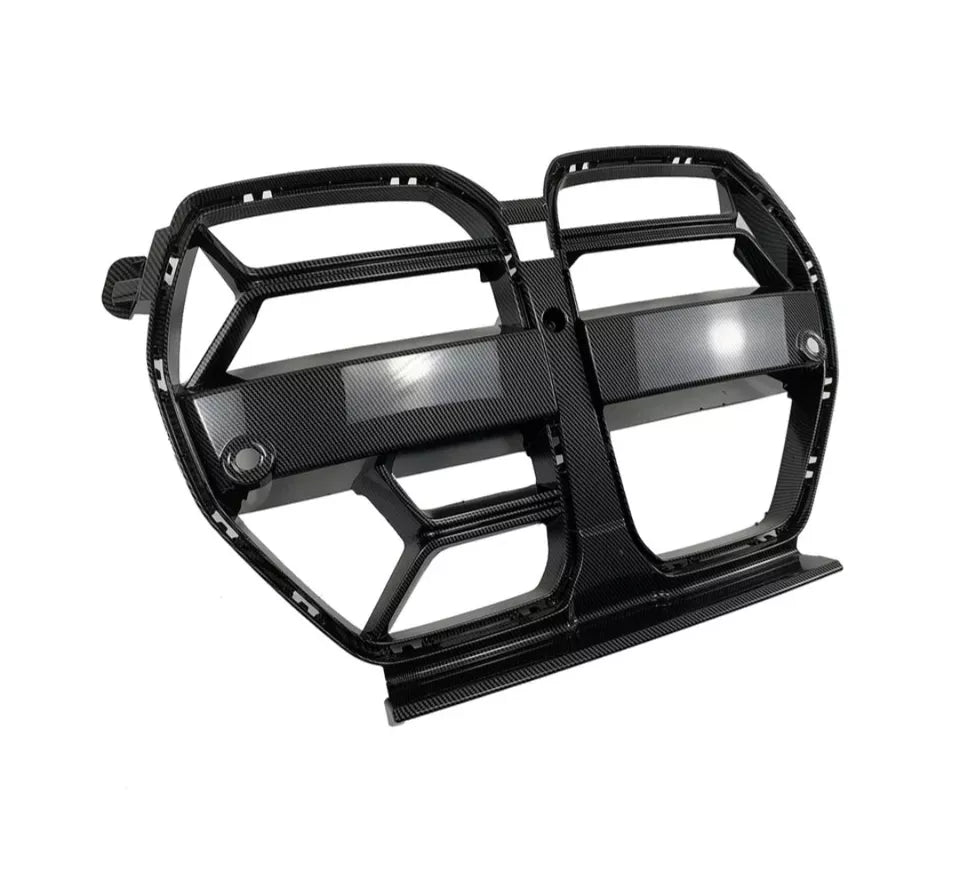 For BMW M3 M4 G80 G81 G82 G83 Carbon Fibre Effect CSL Style Front Grill 21-On