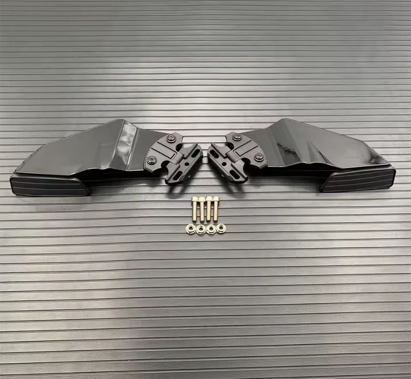 For KAWASAKI ZX-6R 600 250 350 Rear View Mirrors Wing Adjustable GLOSS BLACK