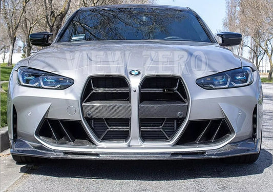 For BMW M3 M4 G80 G81 G82 G83 Carbon Fibre Effect CSL Style Front Grill 21-On