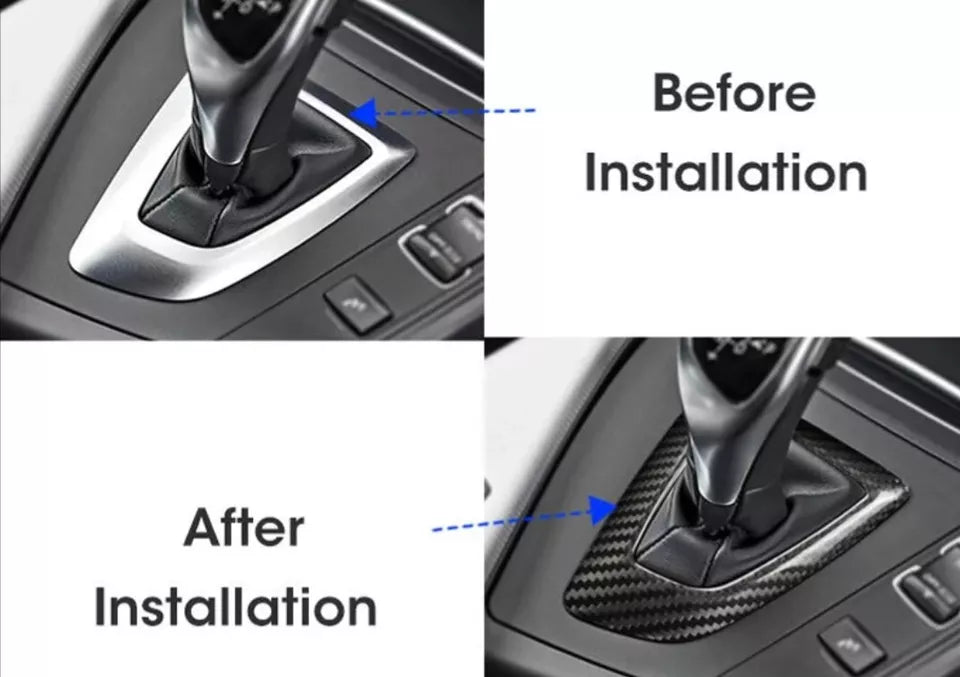 For BMW 1 SERIES F20 F21 2011-18 GEAR PANEL COVER TRIM FRAME CARBON FIBRE EFFECT