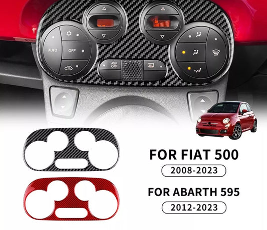 For FIAT 500 ABARTH 595 695 Heater Control Trim Panel Cover Carbon Fibre Sport