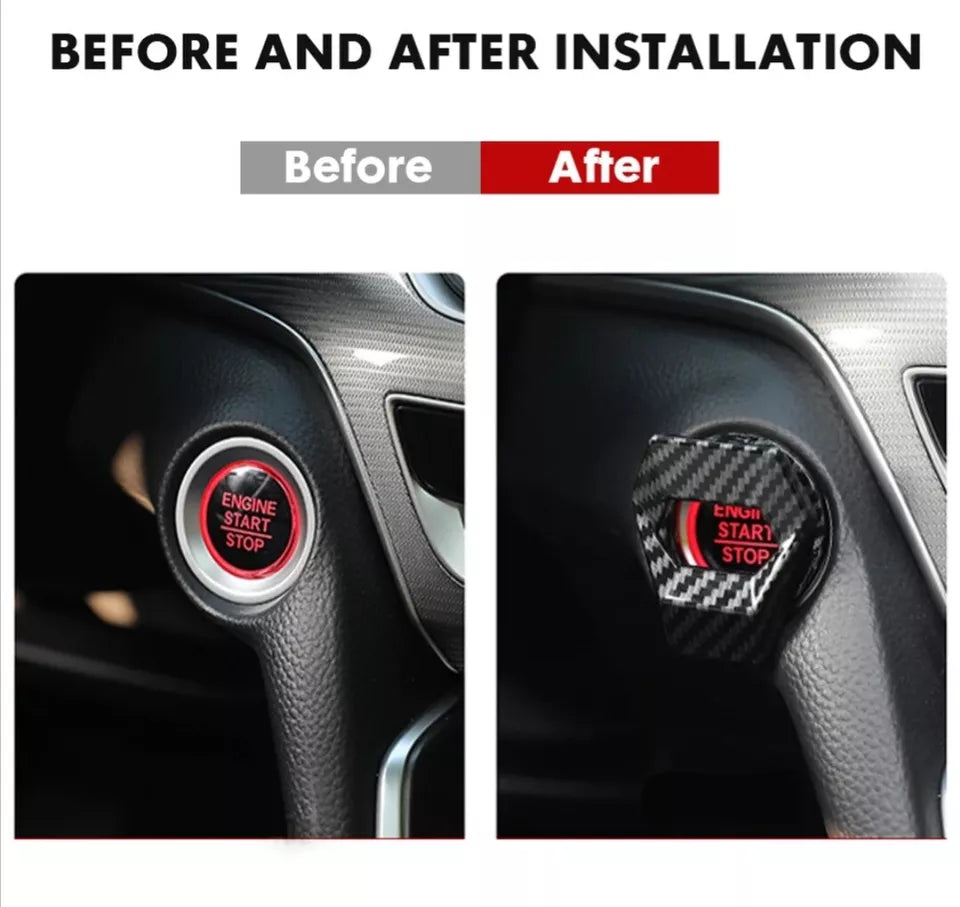 For FORD FIESTA ST RS interior Start Stop Button Cover Carbon Black