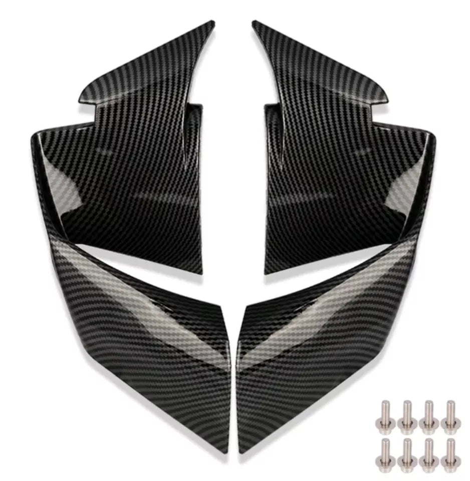 For BMW S1000RR M1000RR 2019-22 Front Wing Fairing Spoiler Winglets Carbon Look