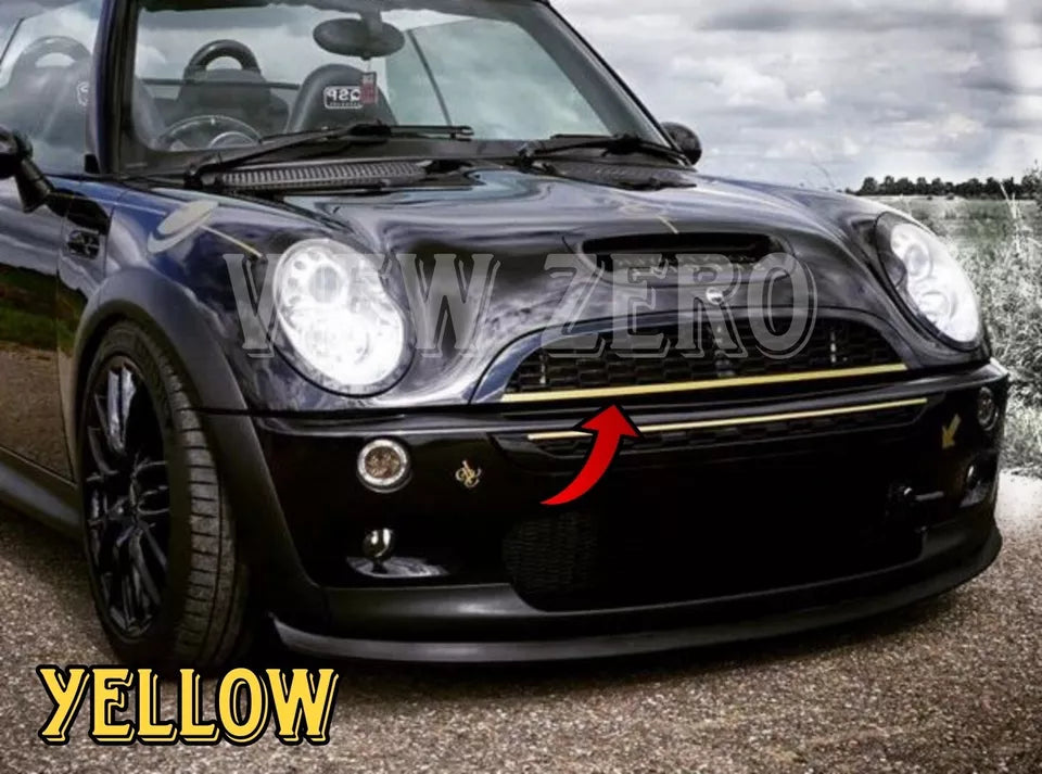 For MINI COOPER R50 R53 R55 R56 R57 Front Grill Stripe Trim Sticker Strip Sport