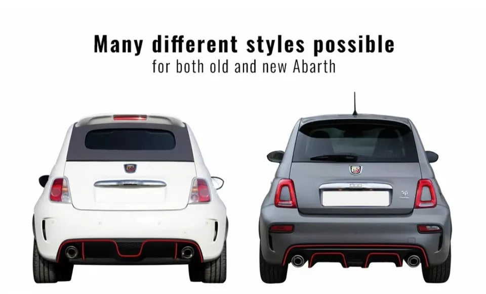 For FIAT 500 ABARTH 595 695 Car Rear Bumper Trim Pin Stripe Strip Sport