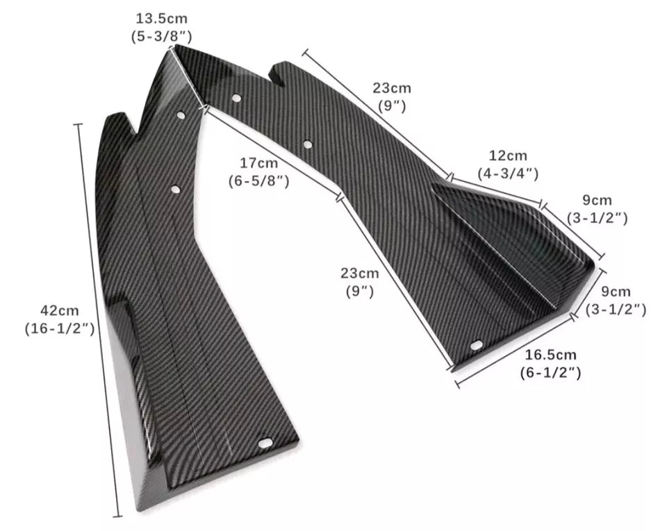 For FORD TRANSIT CUSTOM Rear Bumper Splitter Spoiler Gloss Carbon Effect Sport