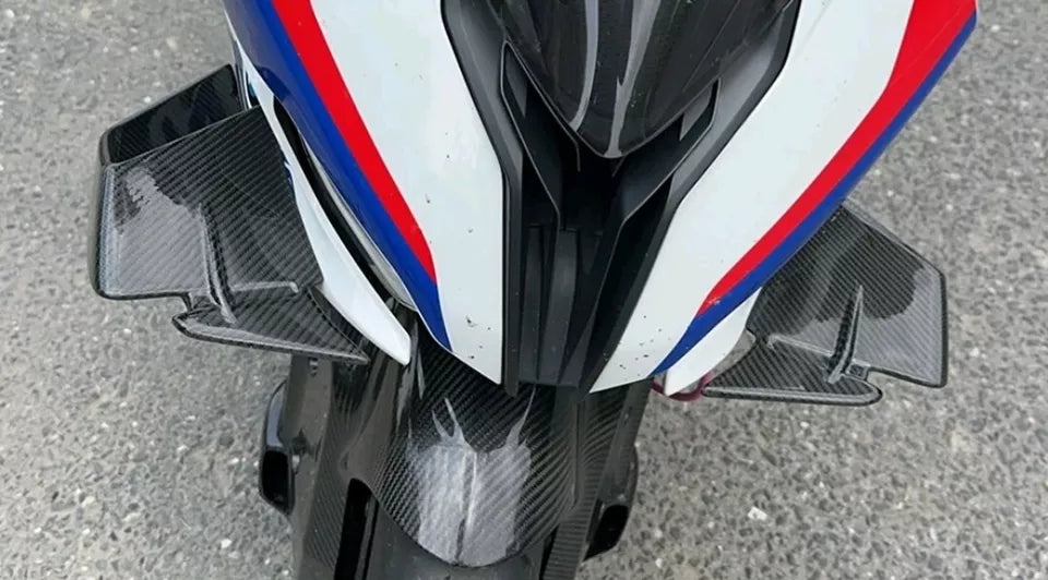 For BMW S1000RR M1000RR 2019-22 Front Wing Fairing Spoiler Winglets Carbon Look