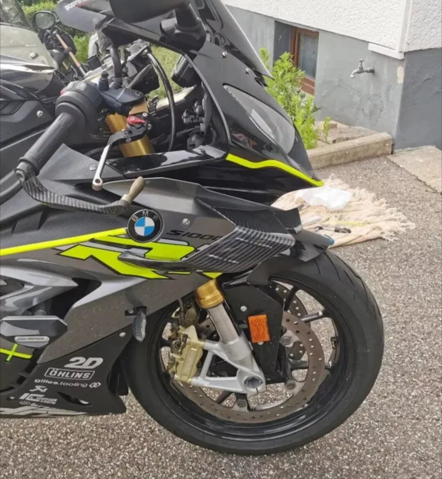 For BMW S1000RR M1000RR 2019-22 Front Wing Fairing Spoiler Winglets Carbon Look