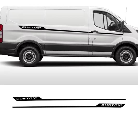 For FORD TRANSIT CUSTOM Side Wing Stickers Vinyl Graphics Stripes decals sport