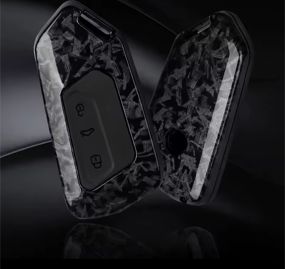 For VW Golf MK8 MK8.5 Key Case Cover Shell Protector Forged Carbon Effect