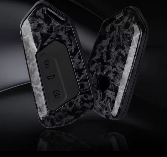 For VW Golf MK8 MK8.5 Key Case Cover Shell Protector Forged Carbon Effect