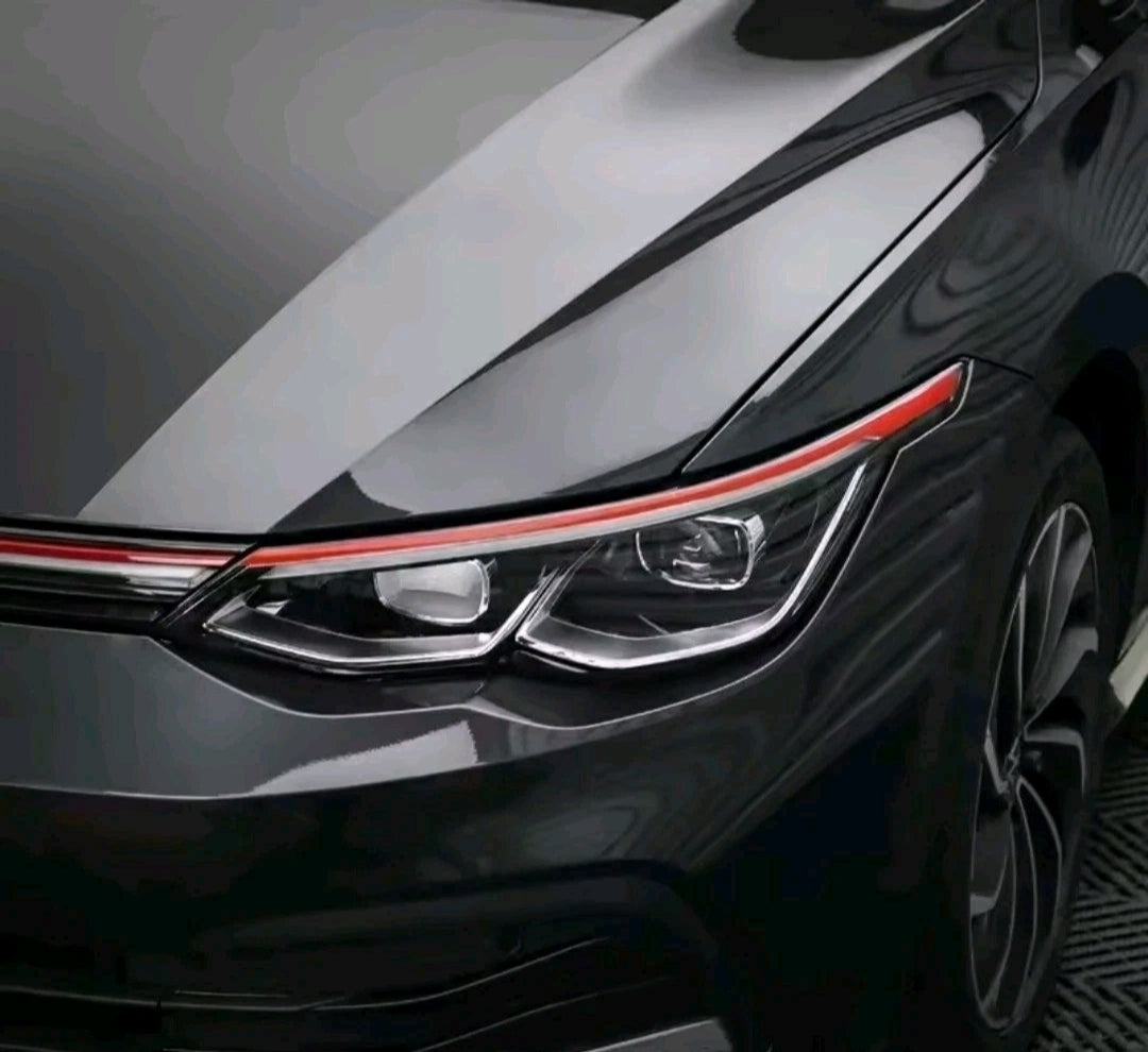 For VW GOLF MK8 2020-24 OE STYLE GRILL STRIPES STICKERS RED DECALS SPORT x2