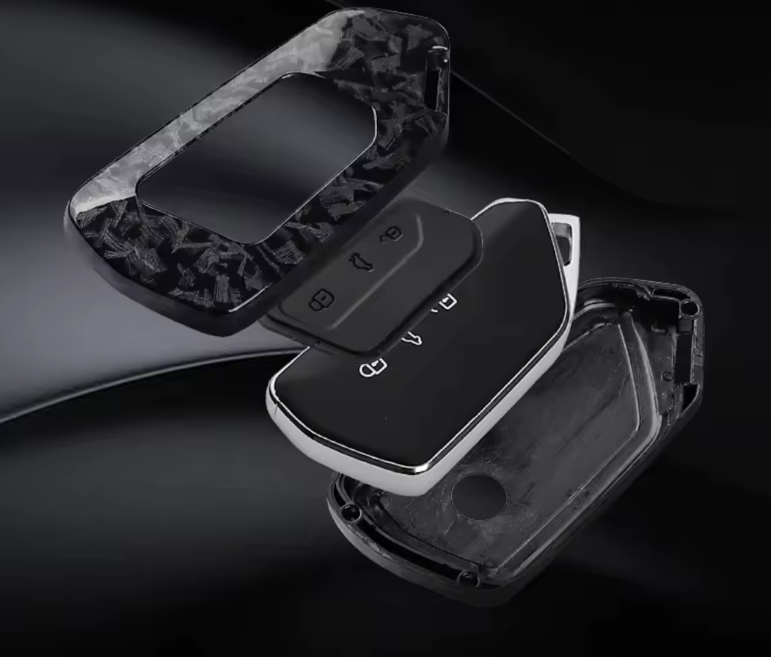 For VW Golf MK8 MK8.5 Key Case Cover Shell Protector Forged Carbon Effect