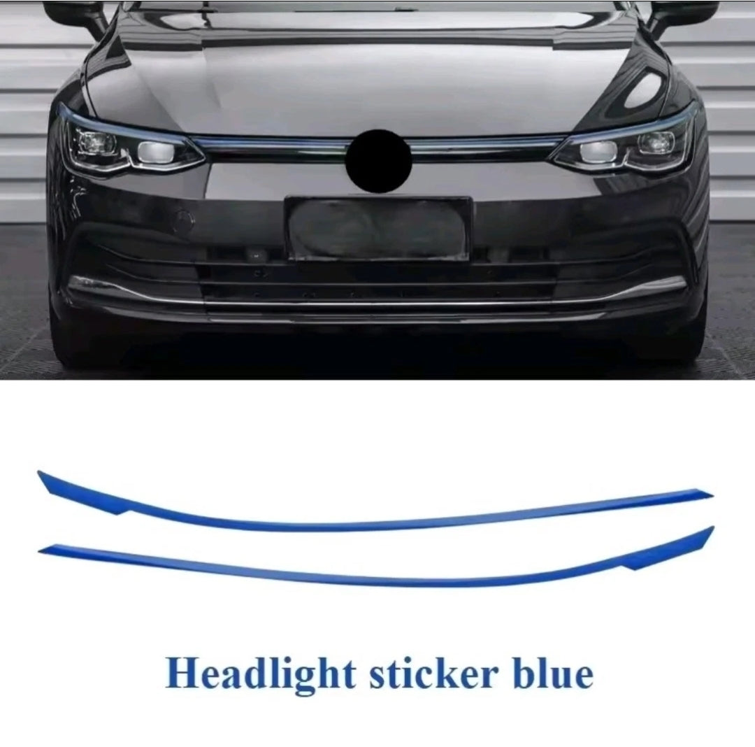 For VW GOLF MK8 2020-24 OE STYLE GRILL STRIPES STICKERS RED DECALS SPORT x2