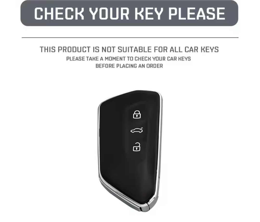 For VW Golf MK8 MK8.5 Key Case Cover Shell Protector Forged Carbon Effect