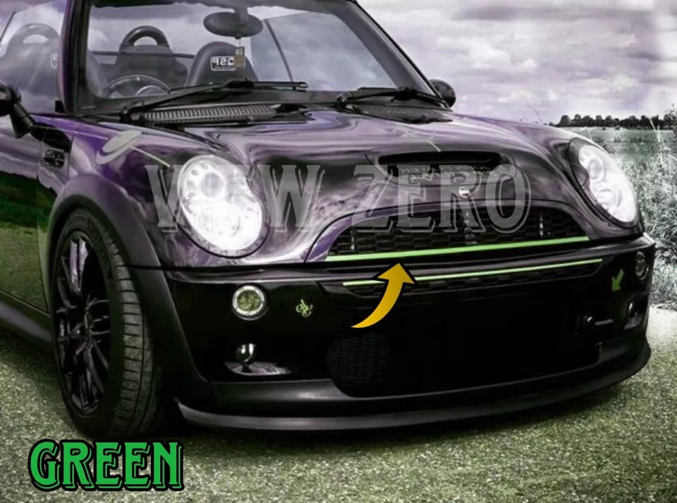 For MINI COOPER R50 R53 R55 R56 R57 Front Grill Stripe Trim Sticker Strip Sport