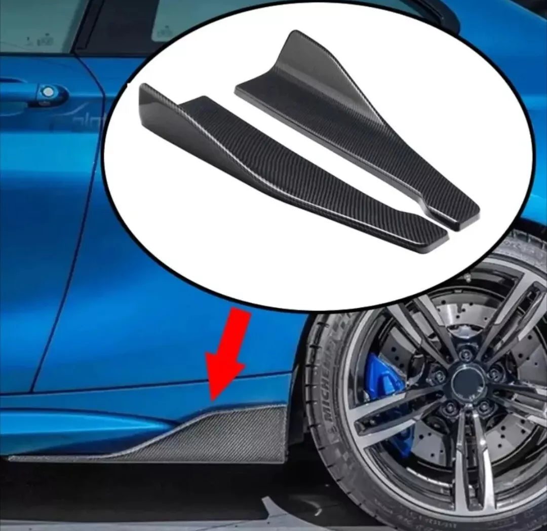 For VAUXHALL ASTRA GTC CORSA Side Skirt Splitter Spoiler Gloss Carbon Effect VXR