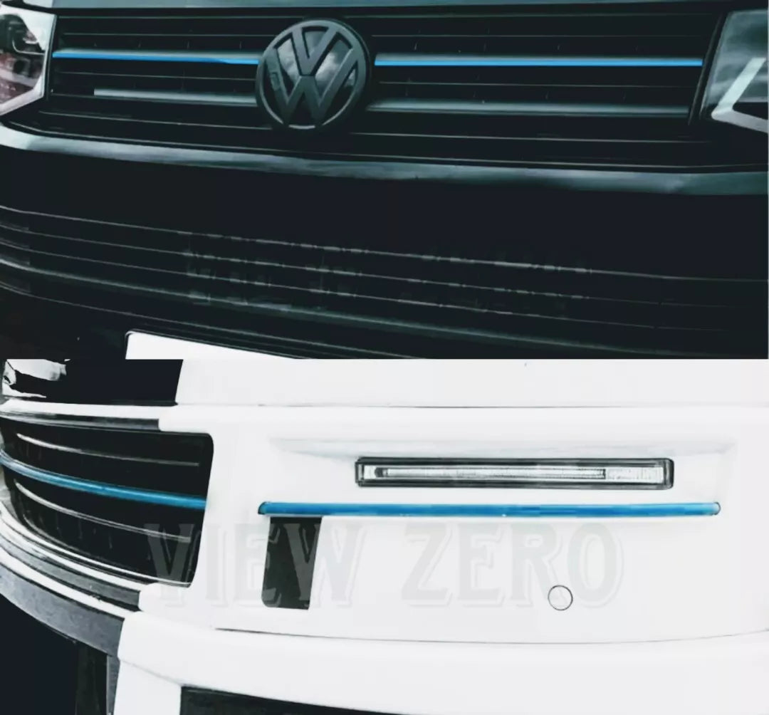 For VW T5 T6 Transporter Front grill Stripes Bumper Stickers Vinyl Decals