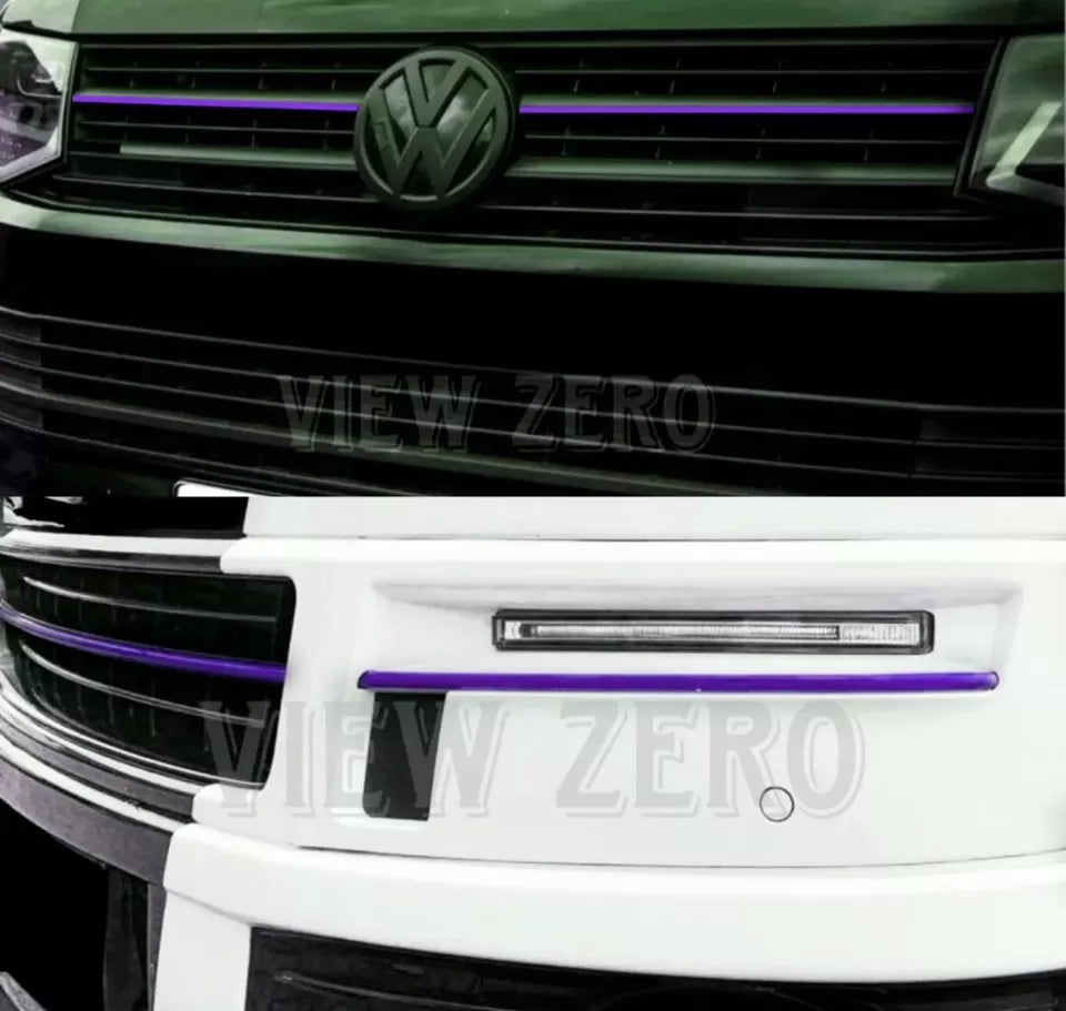 For VW T5 T6 Transporter Front grill Stripes Bumper Stickers Vinyl Decals
