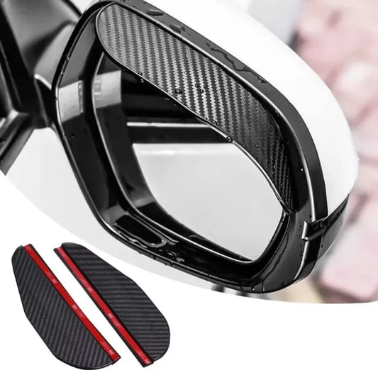 For AUDI A1 A3 A4 A5 A6 S RS Side Mirror Rain Sun Visor Protectors Carbon Black