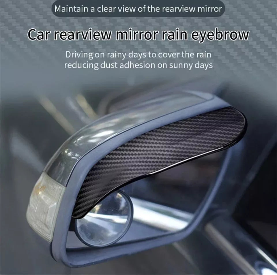 For AUDI A1 A3 A4 A5 A6 S RS Side Mirror Rain Sun Visor Protectors Carbon Black