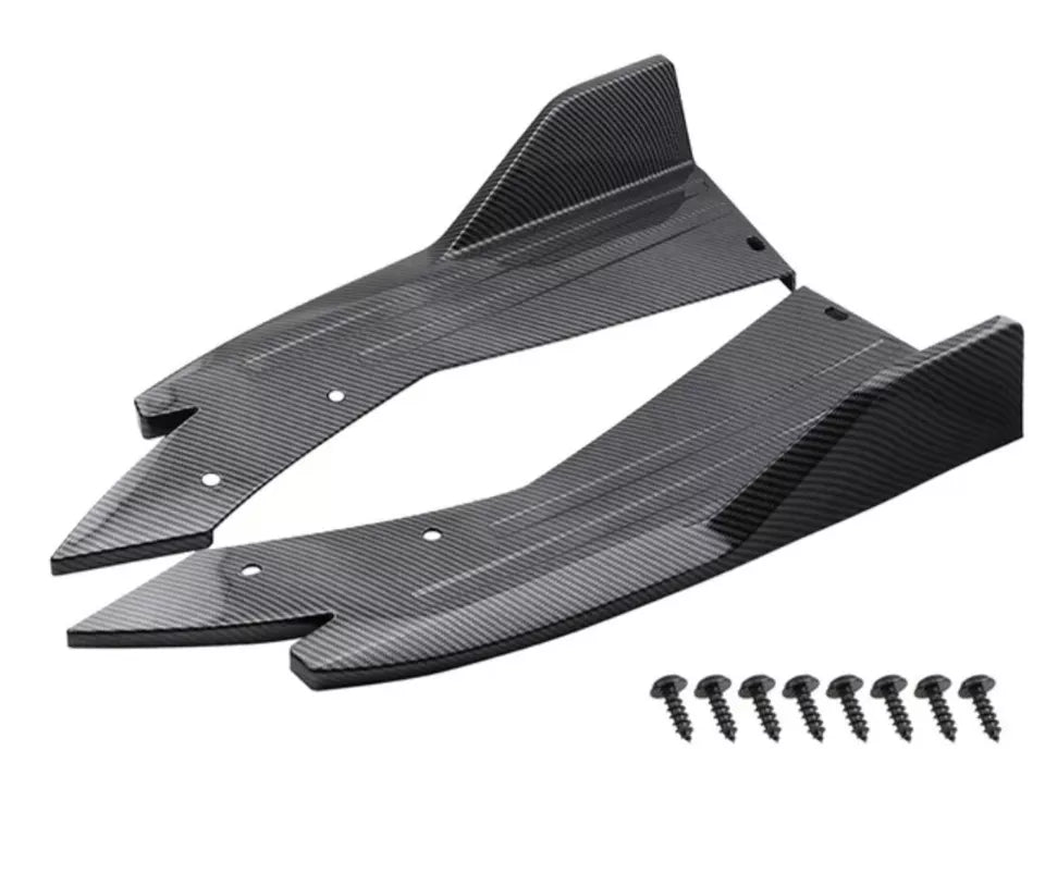 For FORD TRANSIT CUSTOM Rear Bumper Splitter Spoiler Gloss Carbon Effect Sport