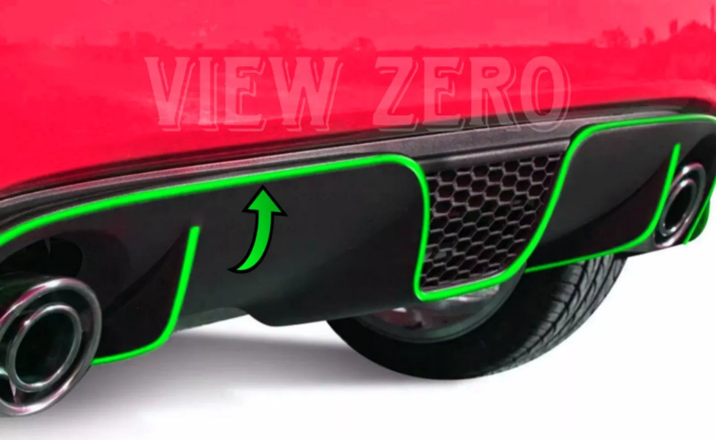 For FIAT 500 ABARTH 595 695 Car Rear Bumper Trim Pin Stripe Strip Sport