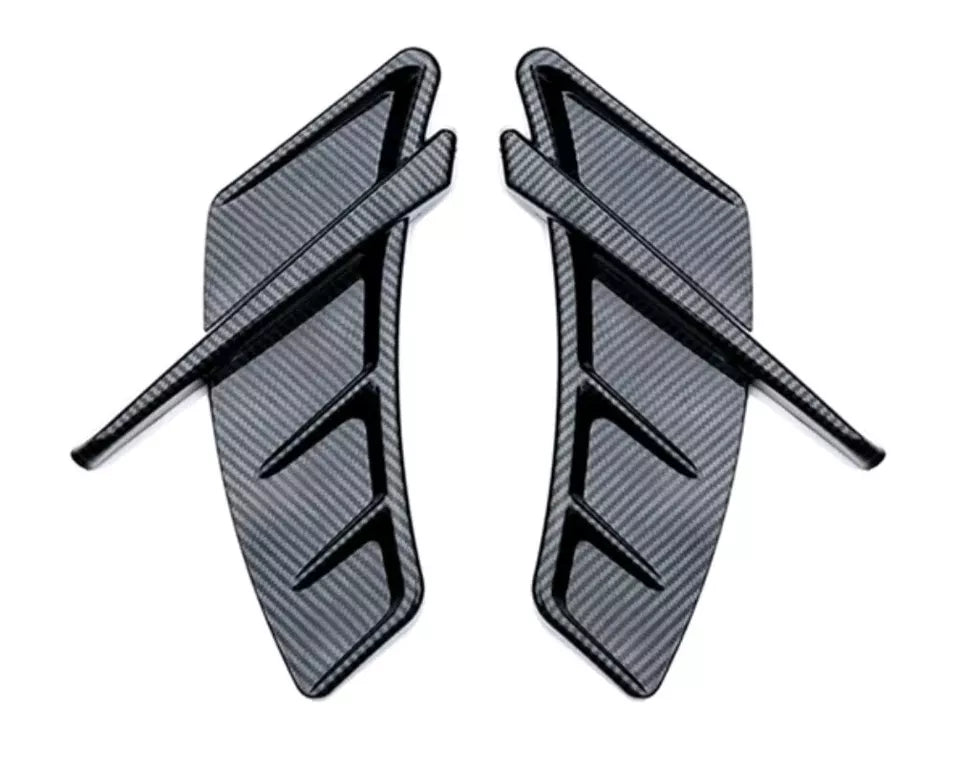 For AUDI A3 A4 A5 A6 S RS Side Fender Vent Trim GLOSS Carbon Effect Sport
