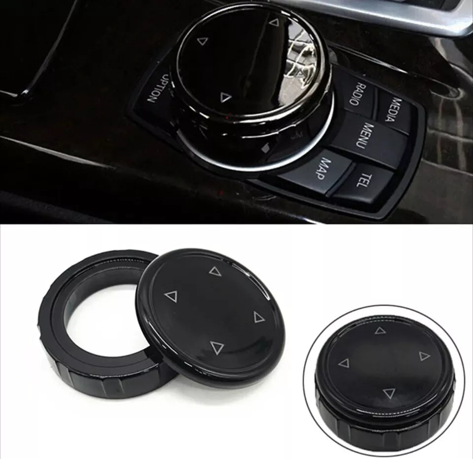 For BMW 2 SERIES F22 F23 13-15 iDrive Multimedia Button Cover Trim Knob Gloss